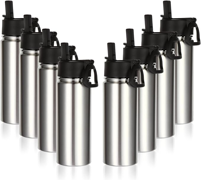 Volhoply 18oz Insulated Water Bottle Bulk 8 Pack, Kids Stainless Steel Water by LiveFully%EF%BC%8CDrinkFreely%E2%80%94KeepGoingwithVolhoply%EF%BC%81