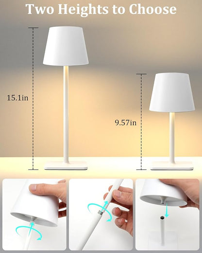 Fizrice Cordless Table Lamp Rechargeable Lamps: 6000mAh Battery Operated Table - Image 9