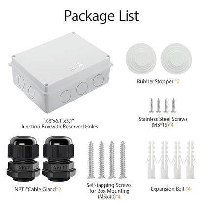 LeMotech Junction Box, Electrical Box IP65 Water Resistant Dustproof ABS - Image 7