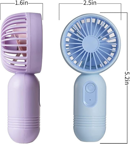VanSmaGo 3 PCS Portable Handheld Mini Fans, USB Rechargeable Personal Fan - Image 5