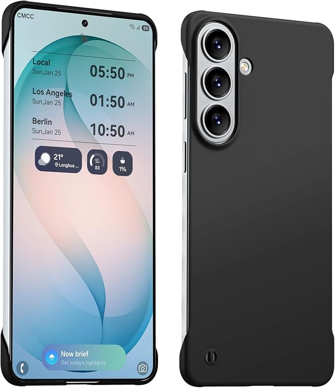GRECAZO Slim Borderless for Samsung Galaxy S26 Phone Case 6.3" Ultra-Thin by GRECAZO