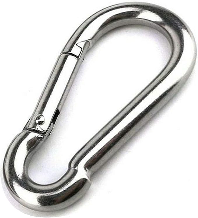 Large Carabiner Clip, 5-1/2 Inch Heavy Duty Stainless Steel Spring Snap Hook by KANSPHY