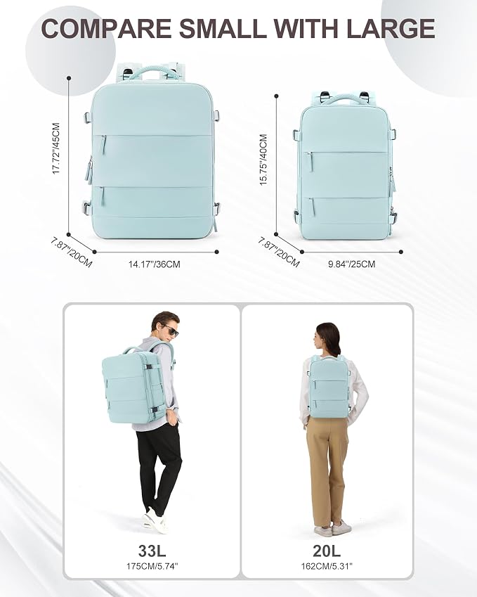 coowoz Large Travel Backpack Carry On - Image 8
