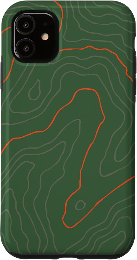 Backcountry Topo Guide Orange Lines Topographical Map Case by Unknown