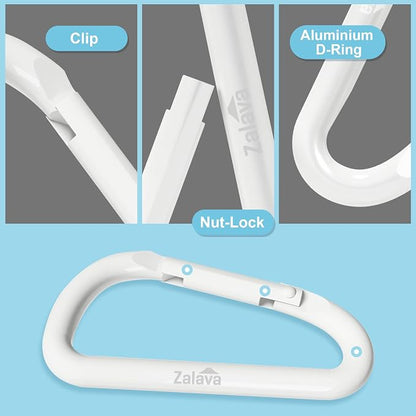 6PCS Carabiner Keychain, 2 inch Aluminum D-Clip Caribeener - Image 6
