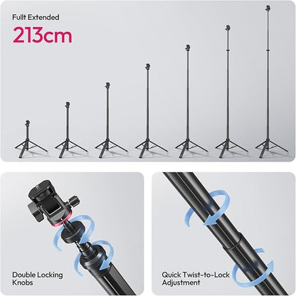 ULANZI MT-80 Aluminum Tripod Stand, 7FT Extendable Camera Phone Tripod - Image 3