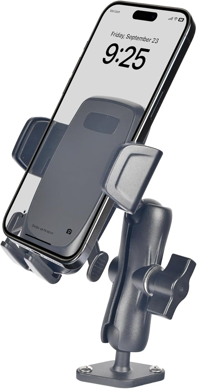 VAUBORTTI 1" Ball Phone Mount – Aluminum Alloy Arm & Base, Double Ball Joint by VAUBORTTI