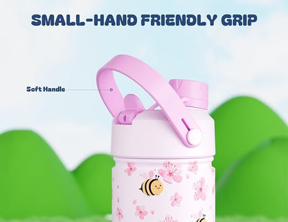 12 oz Kids Stainless Steel Water Bottle: 2-in-1 Straw Spout Lid, Easy Clean - Image 7