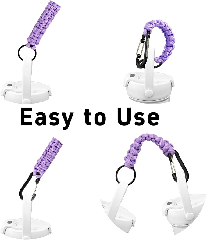 3PCS Paracord Keychain with Carabiner Clip, Braided Rope Key Chain Lanyard - Image 6