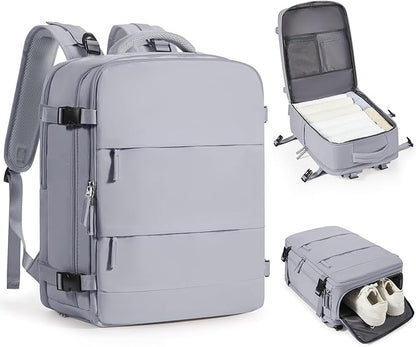 Grey Travel Backpack by coofay