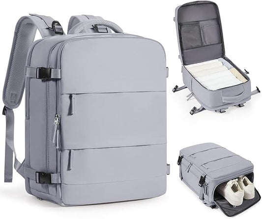 Grey Travel Backpack by coofay