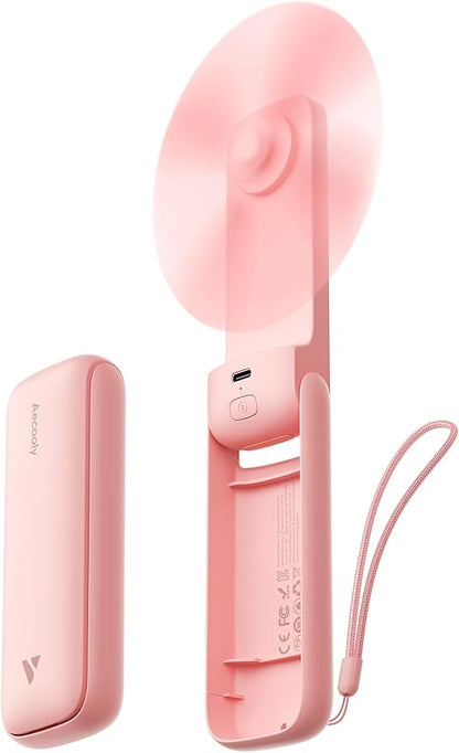 Aecooly Slim Handheld Fan, Mini Thin Portable Fan, Small Rechargeable Pocket by Aecooly
