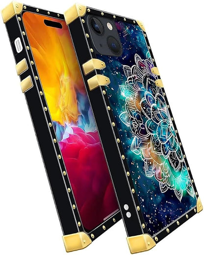 Compatible with iPhone 15 Case, Starry Sky Colourful Mandala Luxury Golden - Image 3