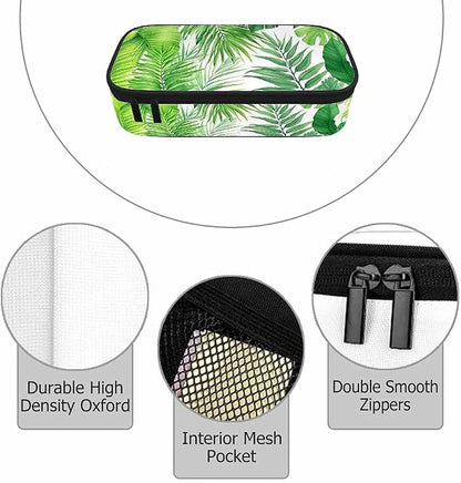 Palm Leaves Pencil Case Green Tropical Plant Pencil Bag Pen Markers Pouch - Image 3