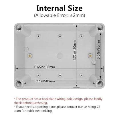 LeMotech Junction Box IP67 Waterproof Dustproof ABS Plastic Project Box - Image 3