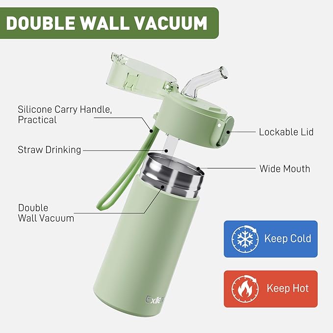 5oz Small Water Bottles with Straw, Mini Water Bottle with One-Hand Open Design - Image 3