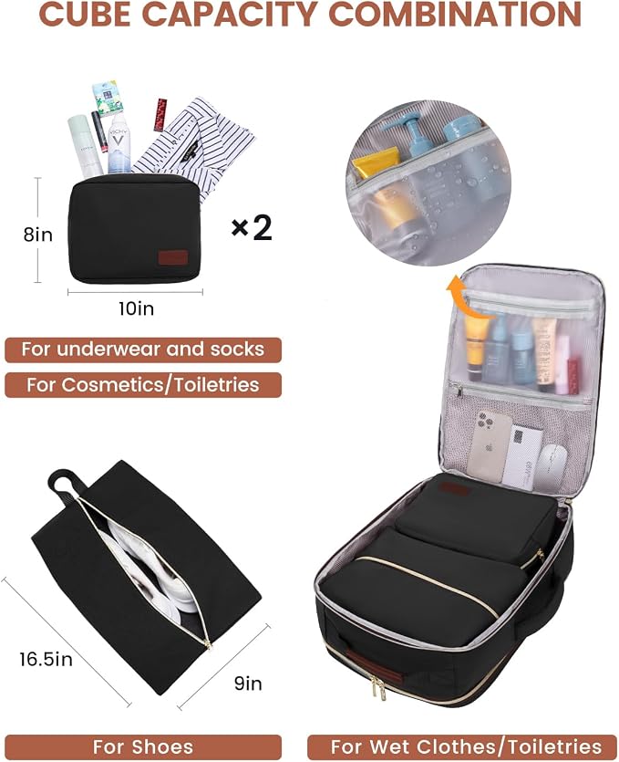 LOVEVOOK 50L Travel Backpack for Women & Men, Airline Approved Carry On Luggage - Image 5