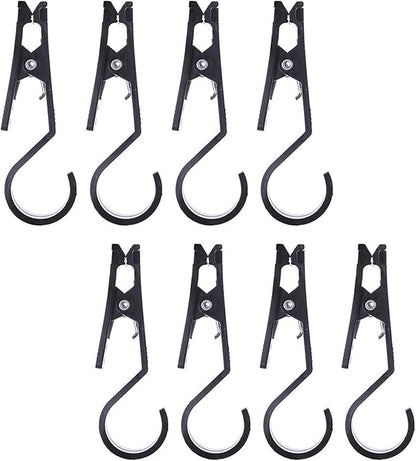 8 Pcs Hooks Clip Super Strong Black Plastic Clips Laundry Hooks Clothes Pins by Shiyueshiri