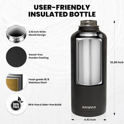 RAYMYLO Insulated Water Bottle 87 oz, Triple Wall Vacuum Stainless Steel - Image 5