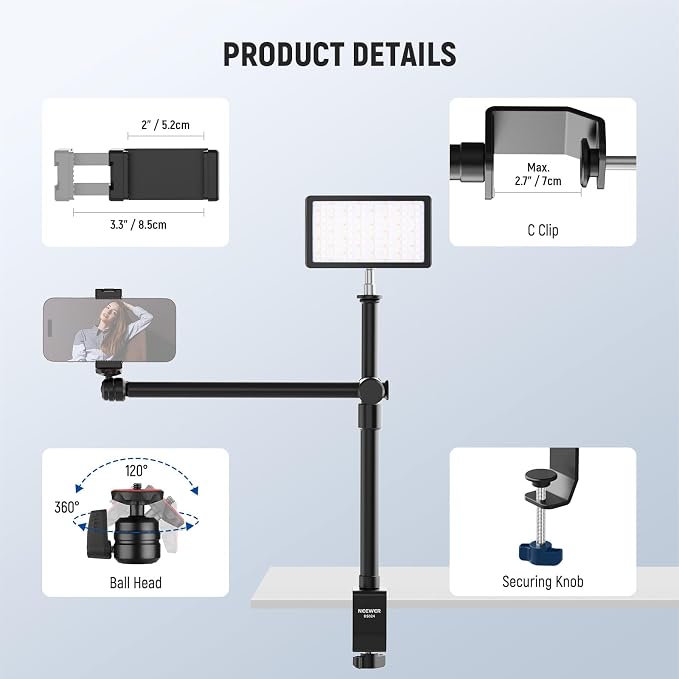 NEEWER Overhead Camera Desk Mount - Image 5