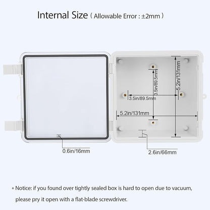 ABS Plastic Dustproof Waterproof IP65 Junction Box Hinged Shell Universal - Image 4