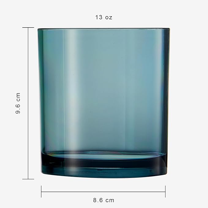 Khen Classic Plastic Reusable Tumbler Drinking Glasses Jewel Muted Colors 13oz - Image 6