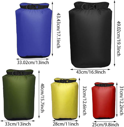 Pimoys 5 Pack Waterproof Dry Sacks, Lightweight Outdoor Dry Bags 20L /12L / - Image 3