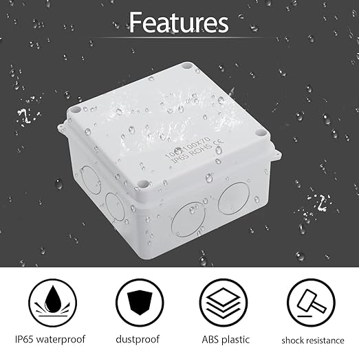 LeMotech Junction Box, Electrical Box IP65 Water Resistant Dustproof ABS - Image 5