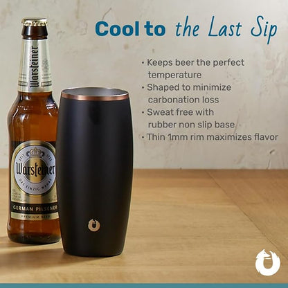 SNOWFOX Insulated Beer Glasses, Premium Vacuum Insulated Stainless Steel - Image 2