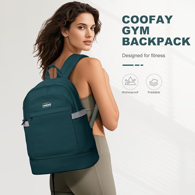 coofay Gym Backpack For Women Men Dance Sports Backpack - Image 3