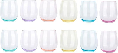 KOXIN-KARLU Classic 18-ounce Acrylic Stemless Wine Glasses, Unbreakable Mixed by KOXIN-KARLU