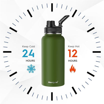 Navigate 32 oz Insulated Stainless Steel Sports Water Bottle - Image 2
