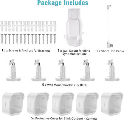 Wall Mount for Blink Outdoor Cameras, 5 Pack Weatherproof Housing, 360 Degrees - Image 8