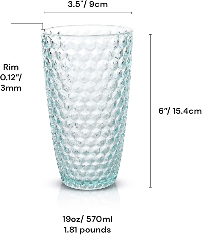 BELLAFORTE - Shatterproof Tritan Plastic Tall Tumbler Teal- 19oz, Laguna Beach - Image 7