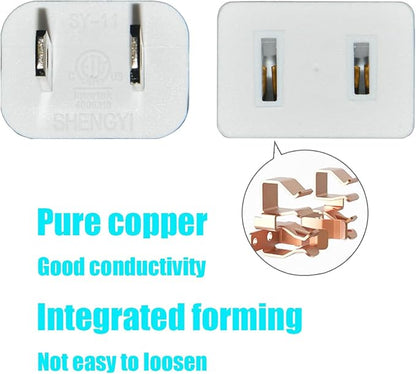 Short Extension Cord 3ft Small 2 Prong Thin Extension Cords - Image 6