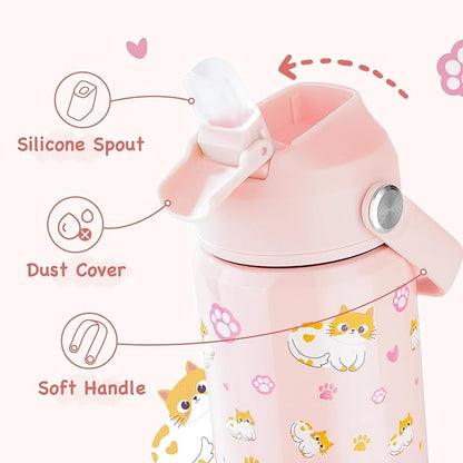 Kerilyn 12oz Kids Water Bottle 2 Pack, Stainless Steel Insulated Water Bottle - Image 3