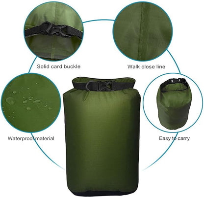 Pimoys 5 Pack Waterproof Dry Sacks, Lightweight Outdoor Dry Bags 20L /12L / - Image 2