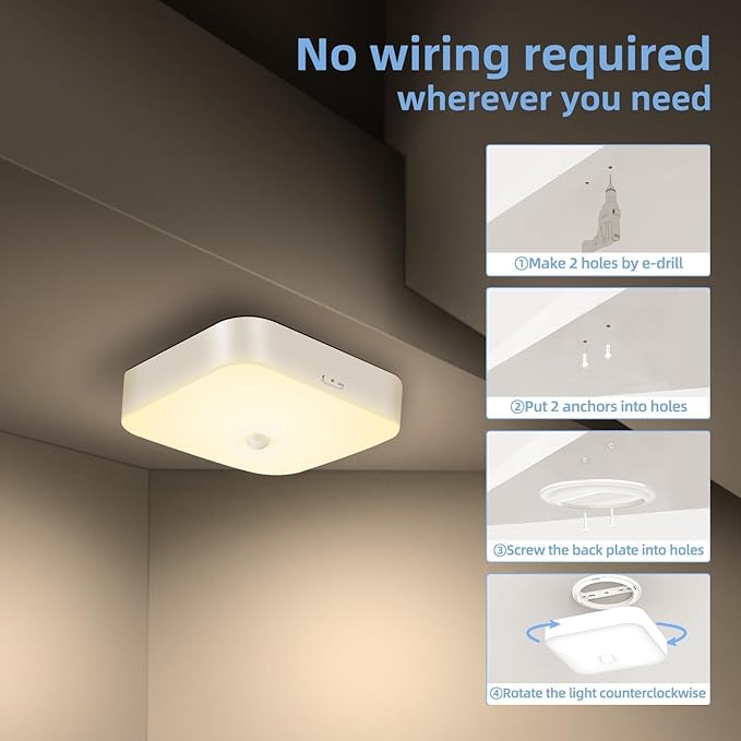 WhitePoplar Wireless Motion Ceiling Light - Image 6