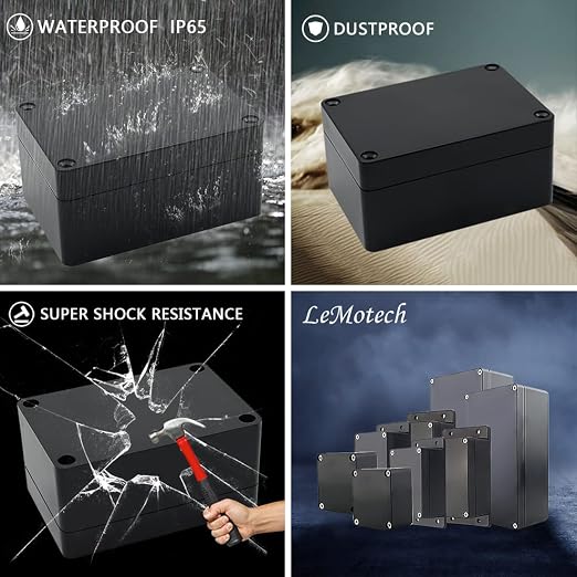 LeMotech Junction Box IP65 Waterproof Project Box Dustproof ABS Plastic - Image 7