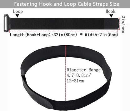 6 Pack Reusable Fastening Cable Ties and Cable Straps, Adjustable Multi-Purpose - Image 2