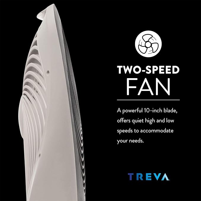 Treva 10-Inch Portable Fan, Powered by Battery and/or AC Adapter - Image 4