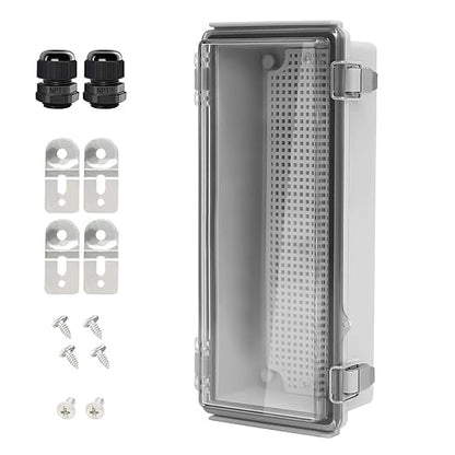 LeMotech Electrical Box, IP67 Waterproof Hinged Clear Cover Stainless Steel by LeMotech