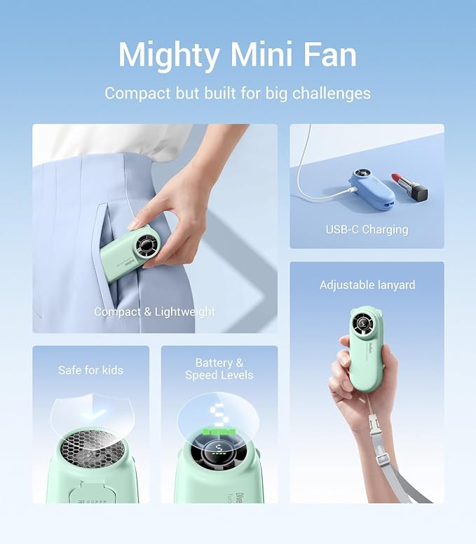 Diveblues TurboBear Portable Handheld Turbo Fan- Powerful Air Speed, - Image 4
