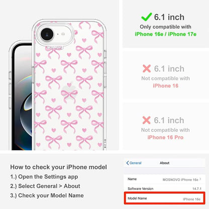 MOSNOVO for iPhone 17e Case/iPhone 16e Case, Shockproof Military-Grade - Image 2
