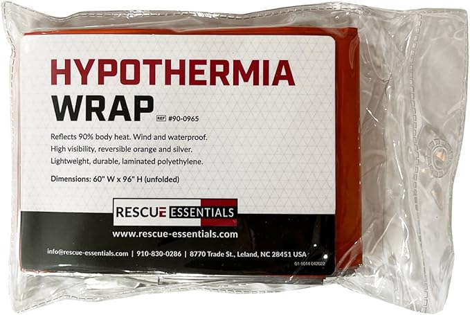 Rescue Essentials Hypothermia Wrap Blanket, Oversized 60" x 96", by RescueEssentials