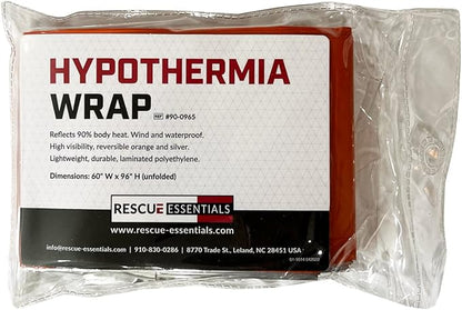 Rescue Essentials Hypothermia Wrap Blanket, Oversized 60" x 96", by RescueEssentials