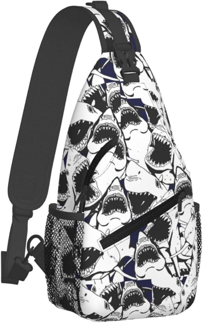 Shark Sling Bag For Women Men Fashion Backpack Crossbody Shoulder Bag Sling - Image 2
