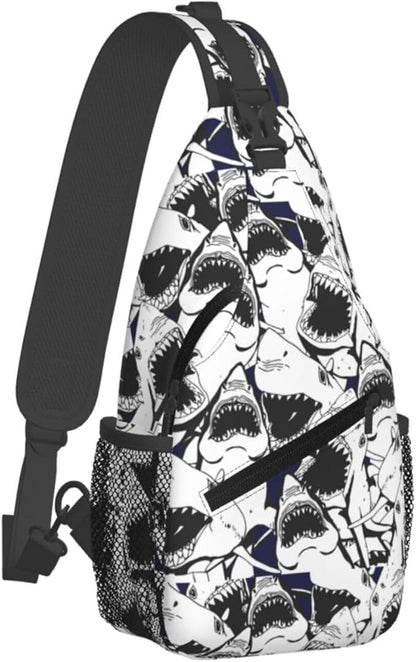Shark Sling Bag For Women Men Fashion Backpack Crossbody Shoulder Bag Sling - Image 2
