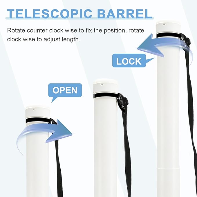 DEWEL Poster Tube, Waterproof Poster Holder Plastic Expandable - Image 5