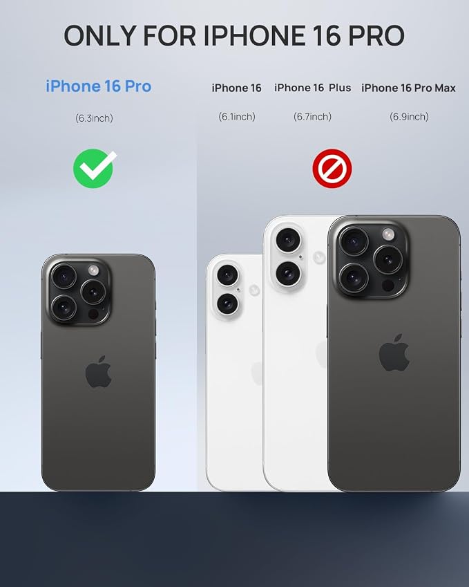 Lanhiem Magnetic for iPhone 16 Pro Case, Built-in Privacy Screen Protector - Image 9